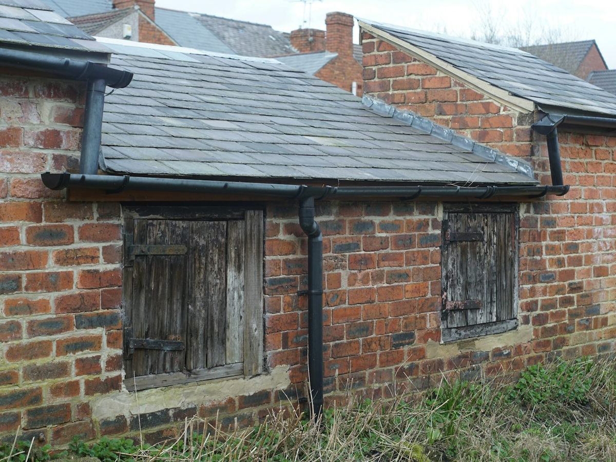 Downpipe on an old UK brick building